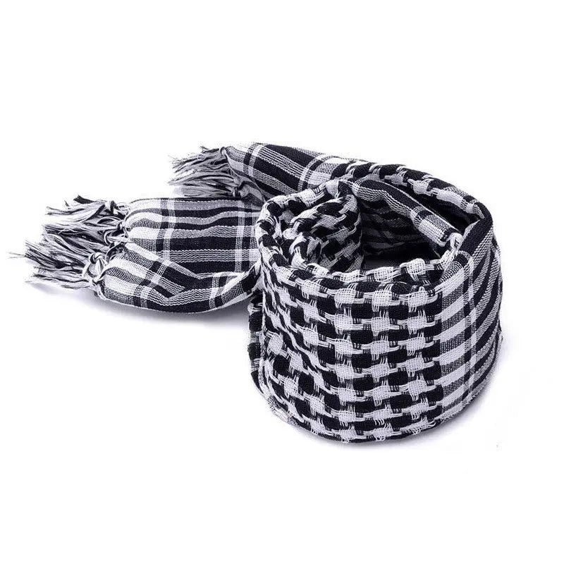 Men’s Lightweight Square Shawl, Military Tactical Desert Army Shemagh Keffiyeh Scarf