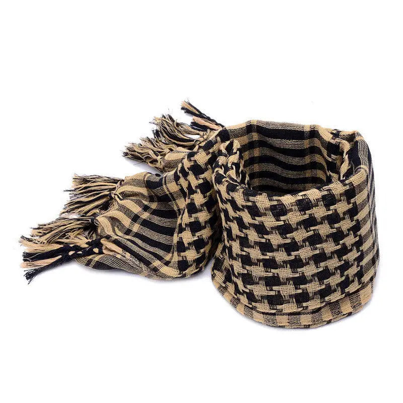 Men’s Lightweight Square Shawl, Military Tactical Desert Army Shemagh Keffiyeh Scarf
