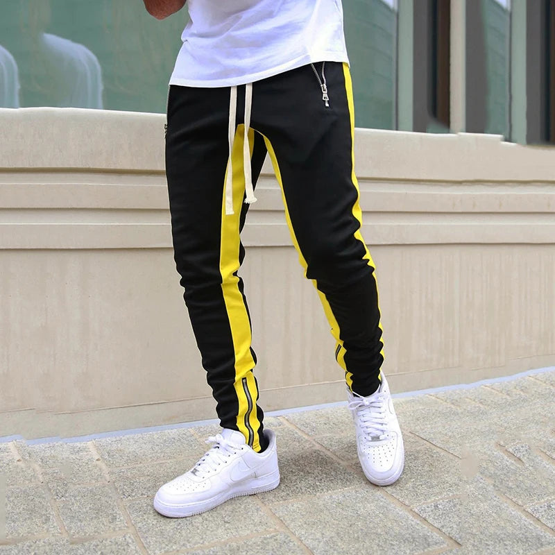 Men’s Joggers Casual Fitness Pants, Skinny Sportswear Tracksuit Sweatpants Trousers