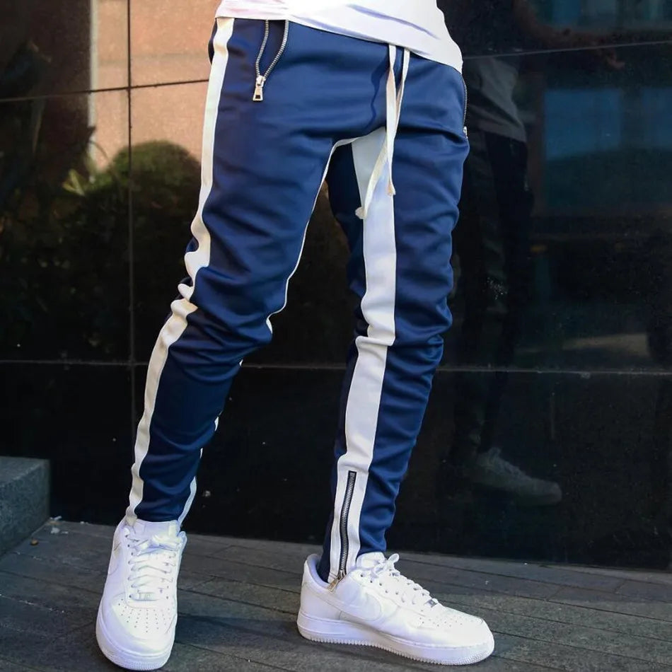 Men’s Joggers Casual Fitness Pants, Skinny Sportswear Tracksuit Sweatpants Trousers