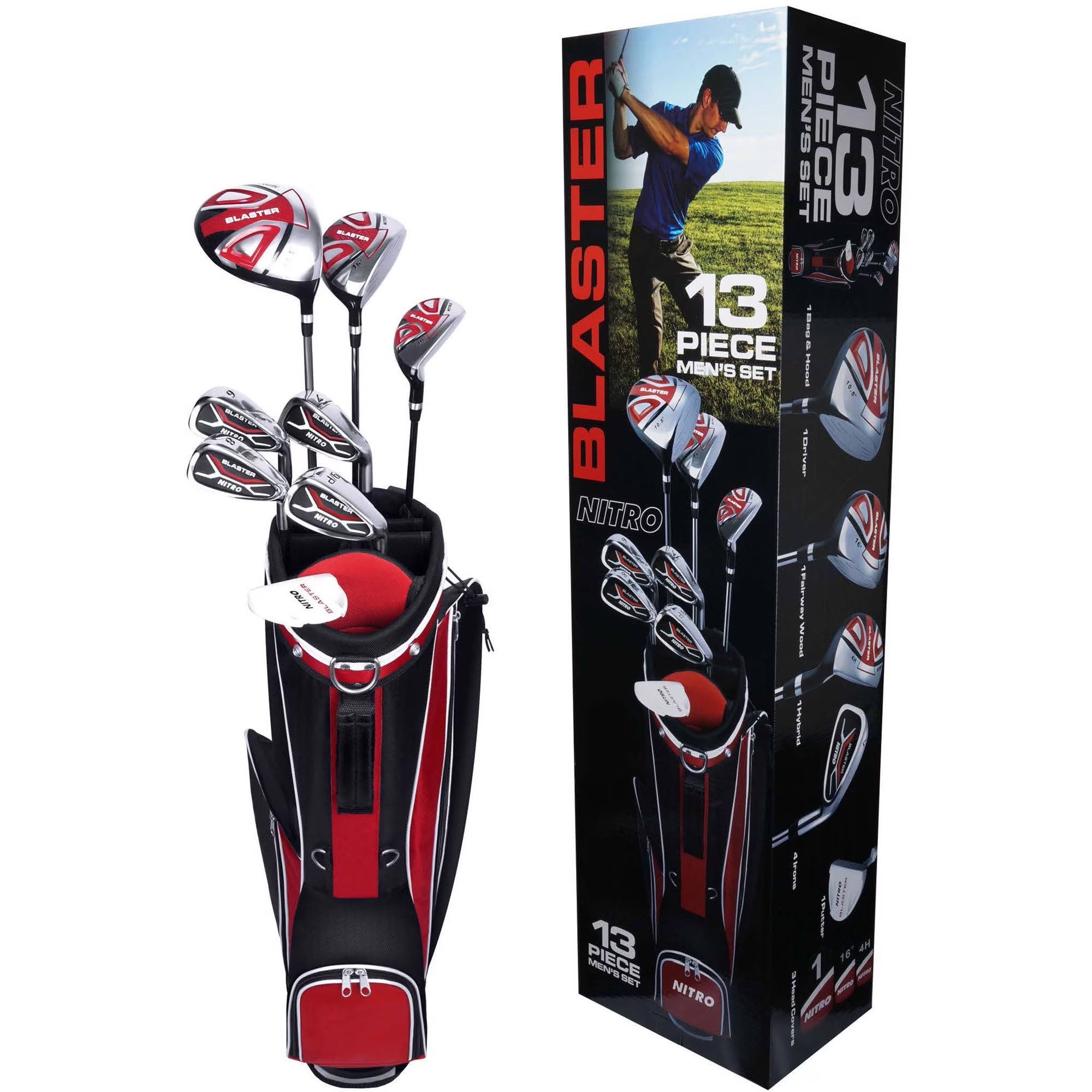 Men’S Blaster 13-Piece Golf Club Set – Right-Handed, Complete with Bag & Headcovers